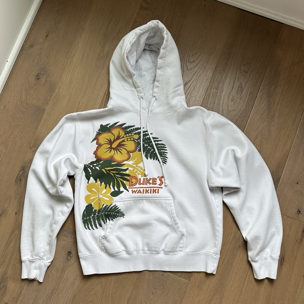 DUKE'S Waikiki Beach Hoodie‎ Sweatshirt Hawaii Outrigger Surf Apparel 2008